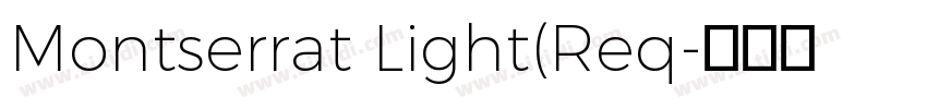 Montserrat Light(Req字体转换